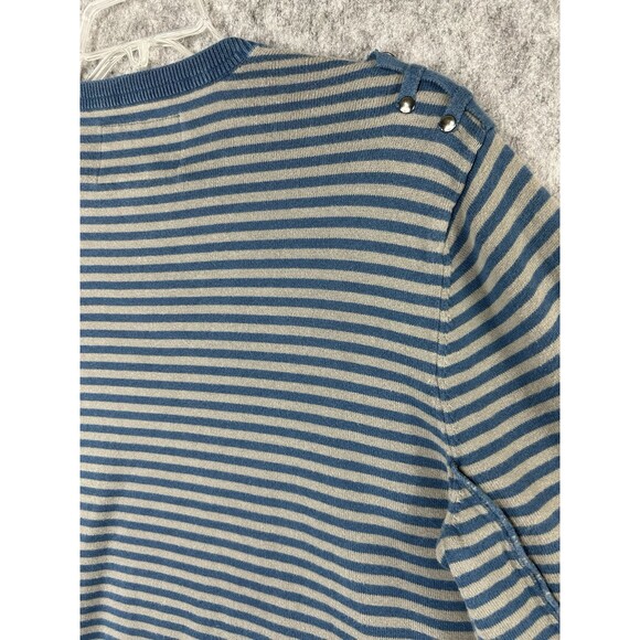 Vintage Guess USA Striped Knit Sweater V-Neck Y2K Streetwear Blue Size 2XL - Picture 7 of 12